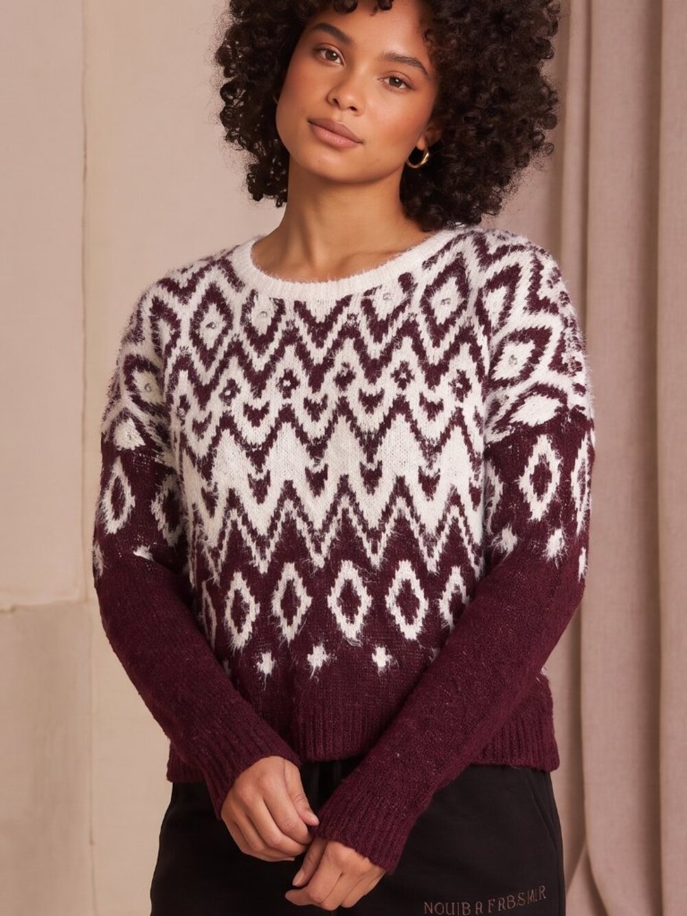 Abercrombie & Fitch Fuzzy Fair Isle Sweater